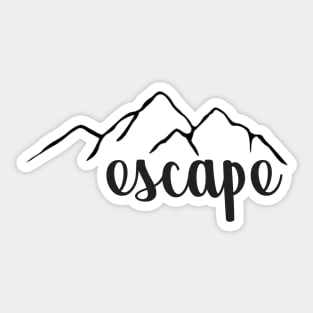 Escape Mountains Sticker